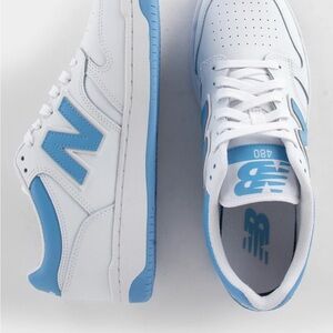 NEW New Balance 480 Women’s 9.5 White and Light Blue Athletic Shoes In Box•
